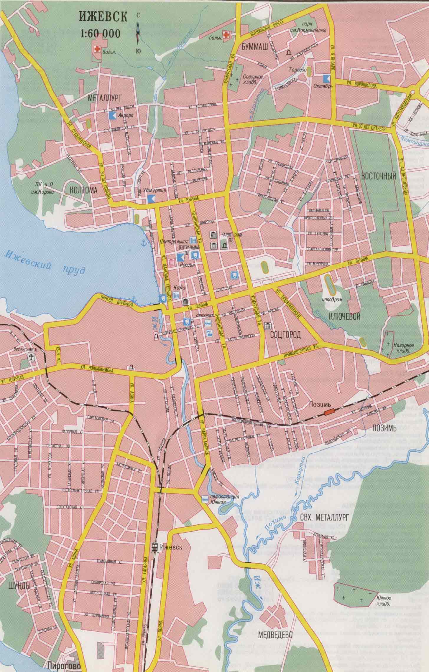 Карта города ижевска