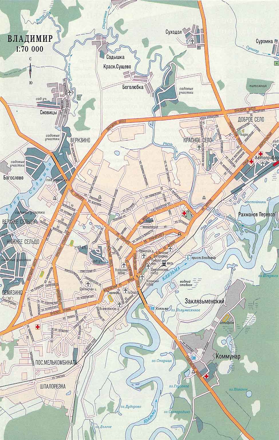 карта города Владимир